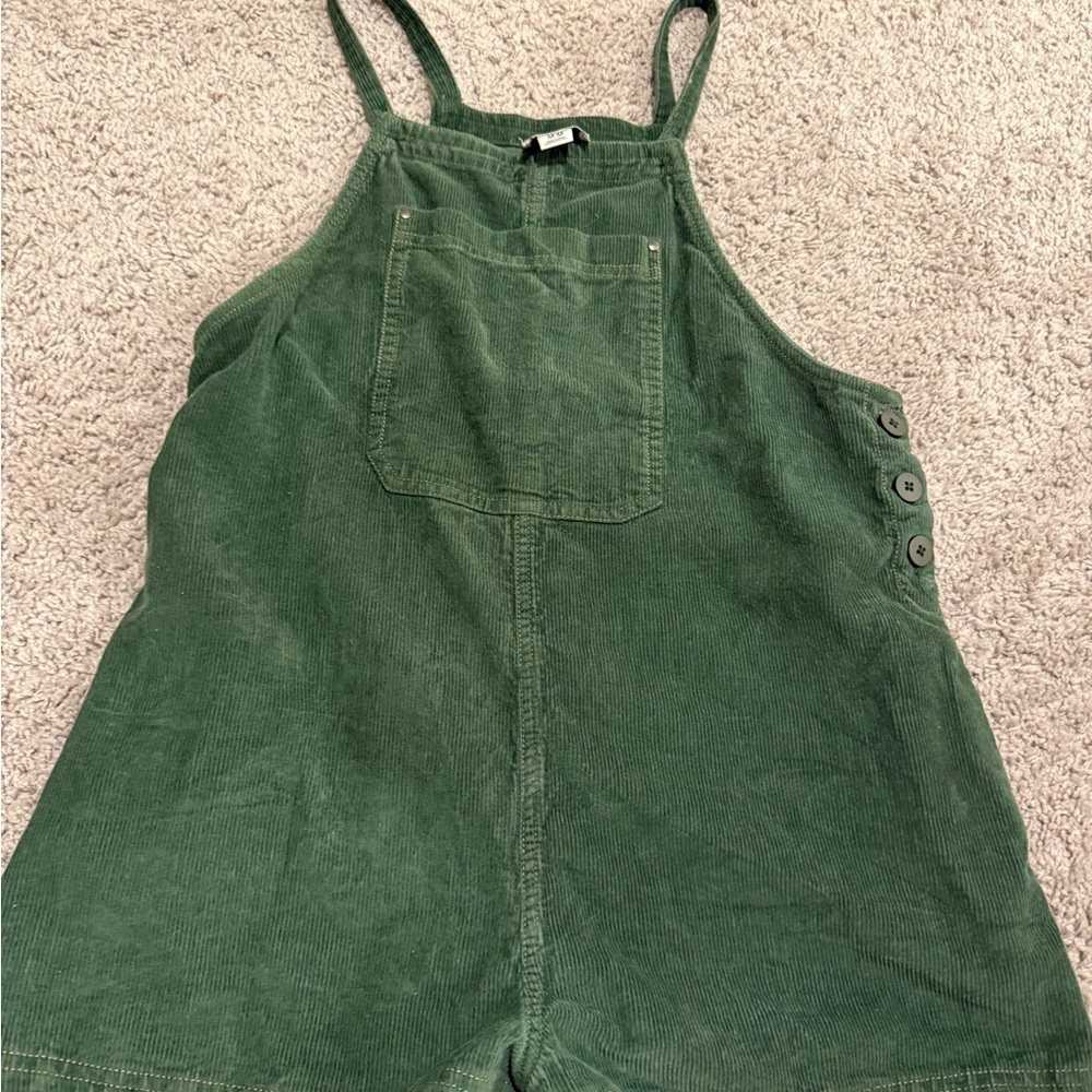 BDG Forest Green Corduroy Overalls